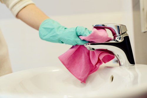 Safe professional window cleaning on higher windows