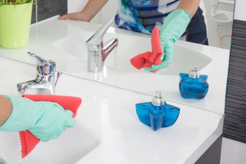 Construction dust removal during after builders cleaning service
